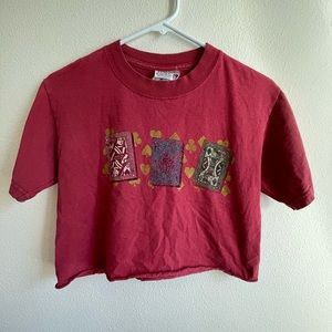 Red Las Vegas crop top